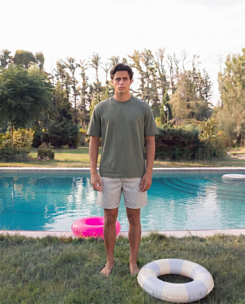 Sage Green Premium Relaxed Fit T-Shirt