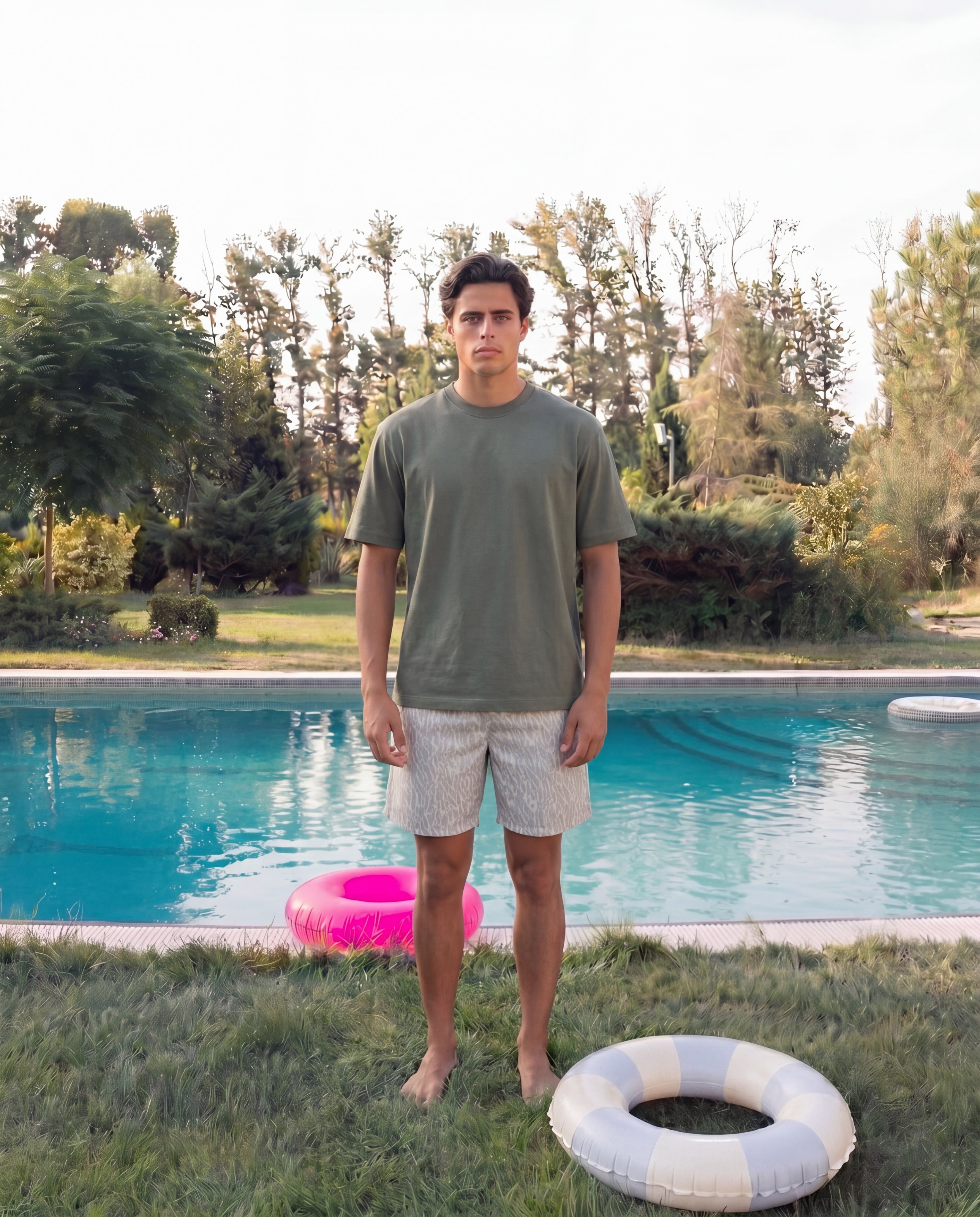 Sage Green Premium Relaxed Fit T-Shirt
